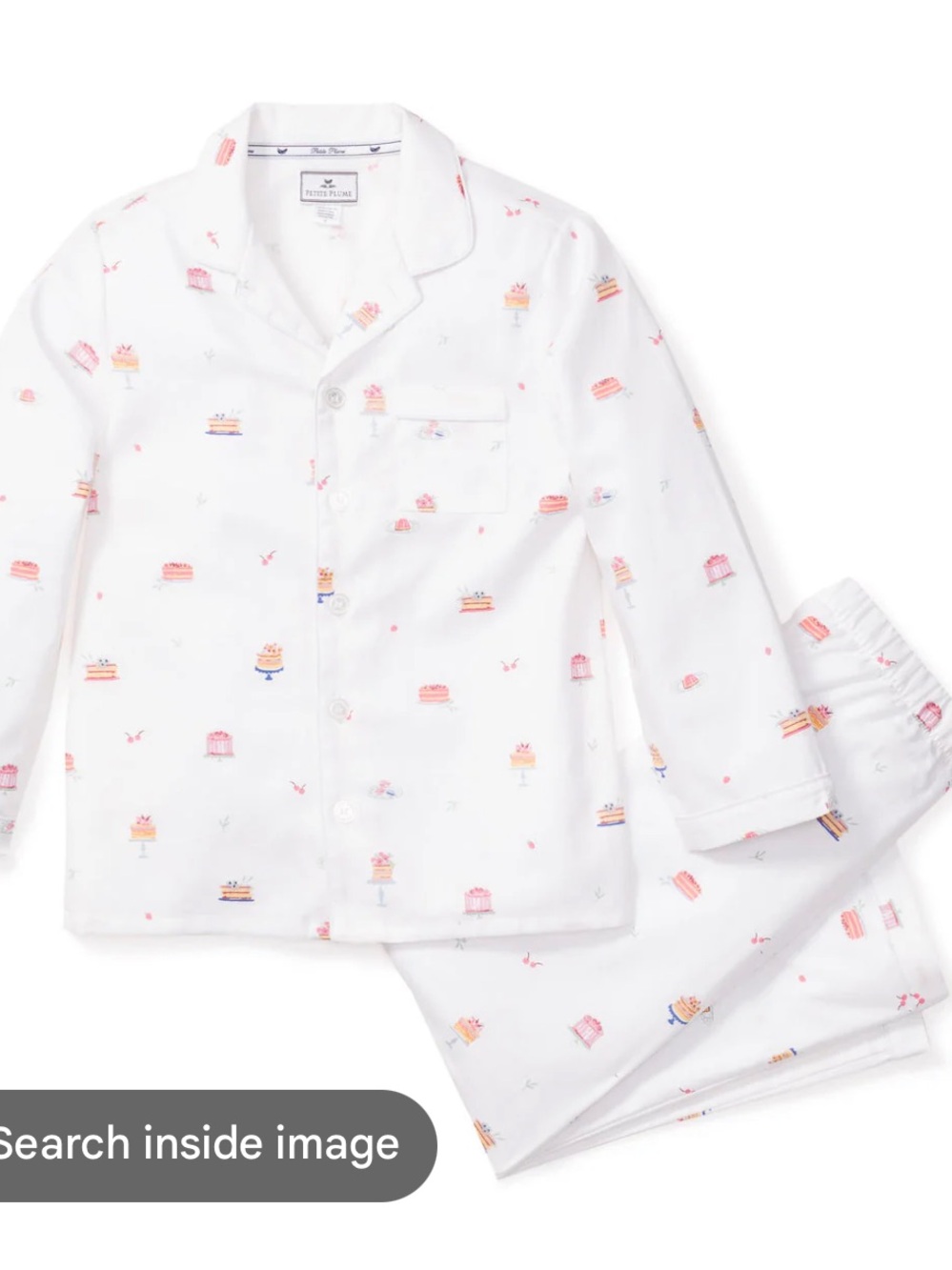 Flora White Printed Cotton Pajama Set - Women's Sleepwear